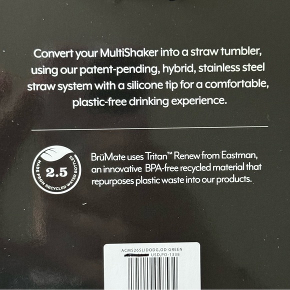 NEW! BRUMATE OD Green Multishaker Straw Lid, New in Package - Picture 9 of 16